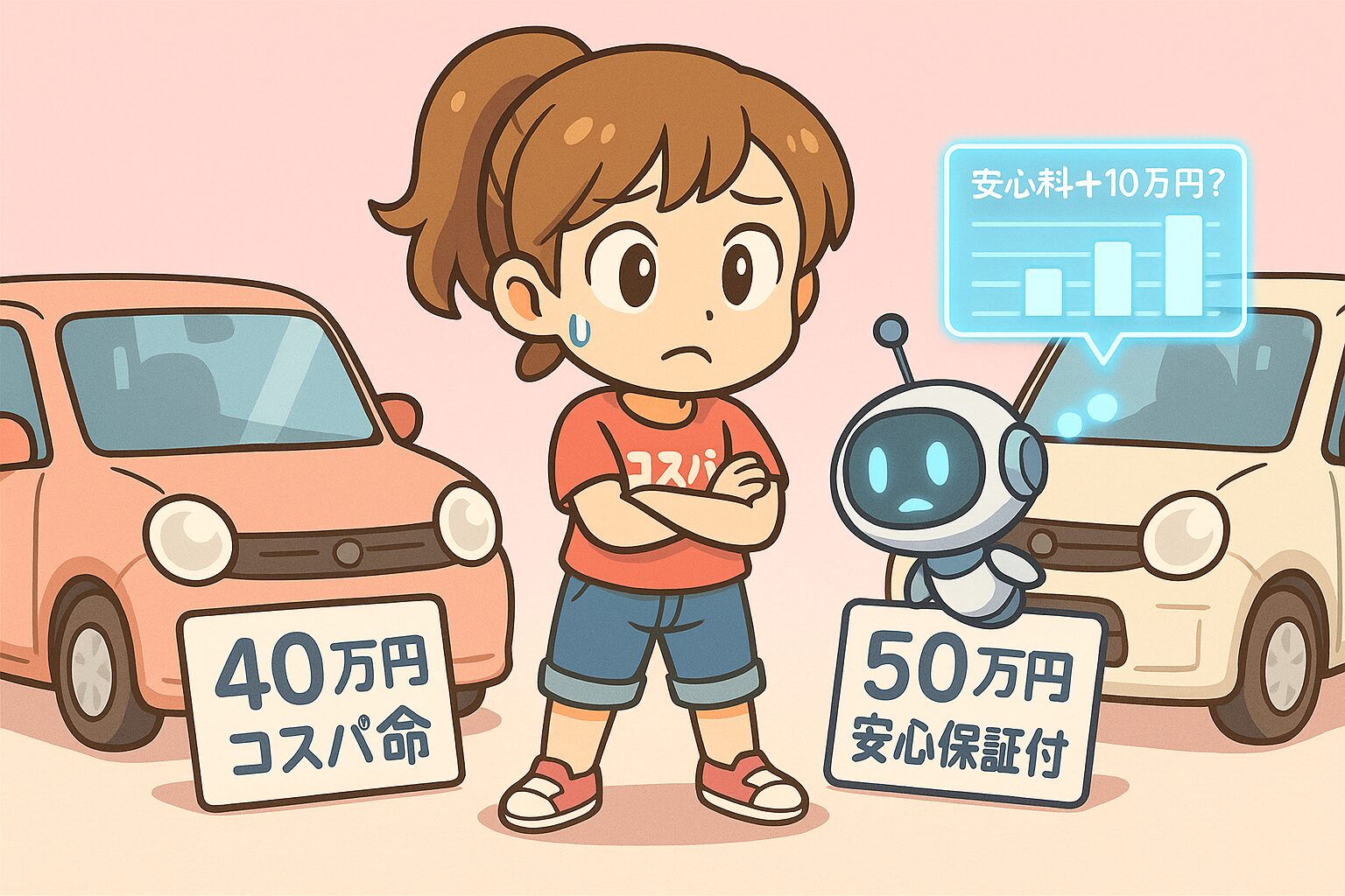 中古軽自動車40万円と50万円の差とは?
